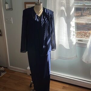Patra Gown with Sheer Beaded Lightweight jacket size 14